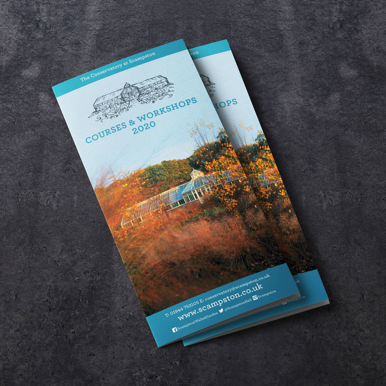The Conservatory at Scampston - Courses & Workshops A4 Leaflet